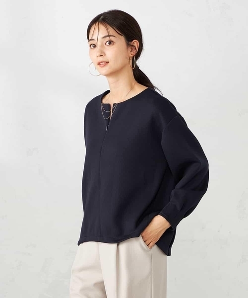 a.v.v(アーヴェヴェ)の「ダンボールプルオーバー【セットアップ可】(スウェット・レディース・ブラウン/ネイビー/グレー系その他・40/36/38)」の4枚目の写真