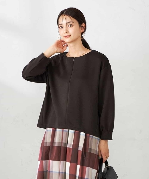 a.v.v(アーヴェヴェ)の「ダンボールプルオーバー【セットアップ可】(スウェット・レディース・ブラウン/ネイビー/グレー系その他・40/36/38)」の11枚目の写真