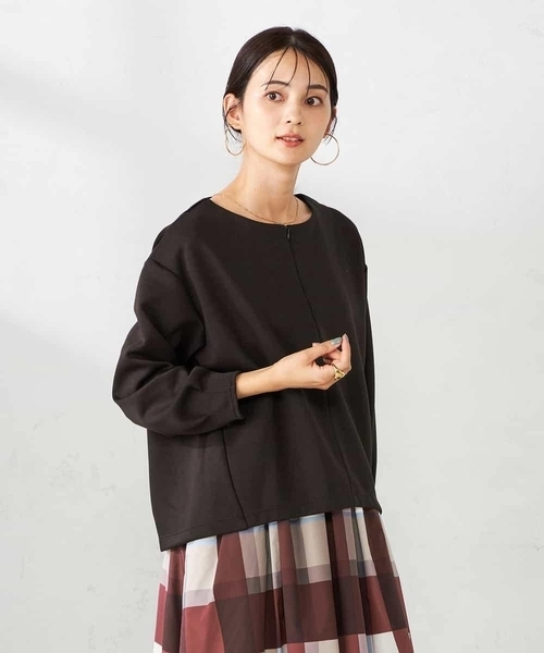 a.v.v(アーヴェヴェ)の「ダンボールプルオーバー【セットアップ可】(スウェット・レディース・ブラウン/ネイビー/グレー系その他・40/36/38)」の12枚目の写真