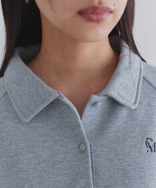 ECLAM(クラム)の「ラメ入り刺繍ポロスウェット(スウェット・レディース・杢グレー・M/L)」の18枚目の写真