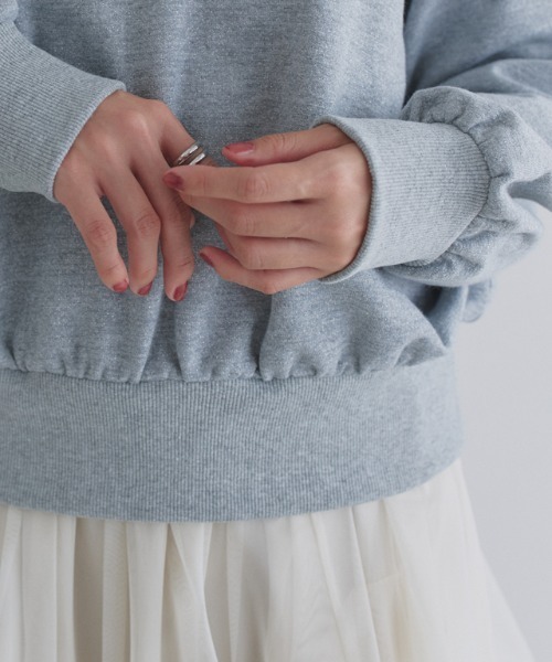 ECLAM(クラム)の「ラメ入り刺繍ポロスウェット(スウェット・レディース・杢グレー・M/L)」の20枚目の写真