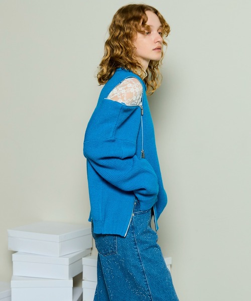 maison Special 長袖ニット Long Zipper Knit Pullover / ロングファスナ－ニット（ニット