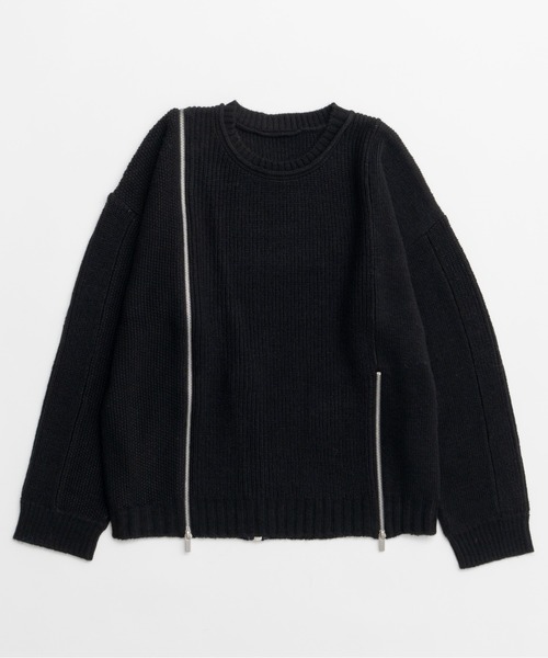 Long Zipper Knit Pullover / ロングファスナ－ニット（ニット