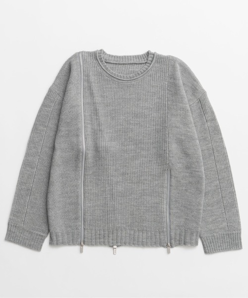 Long Zipper Knit Pullover / ロングファスナ－ニット（ニット