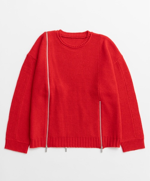 Long Zipper Knit Pullover / ロングファスナ－ニット（ニット