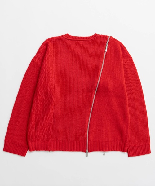 MAISON SPECIAL(メゾンスペシャル)の「Long Zipper Knit Pullover / ロングファスナ-ニット(ニット/セーター・レディース・ブラック/ブルー/グレー/レッド・FREE)」の18枚目の写真