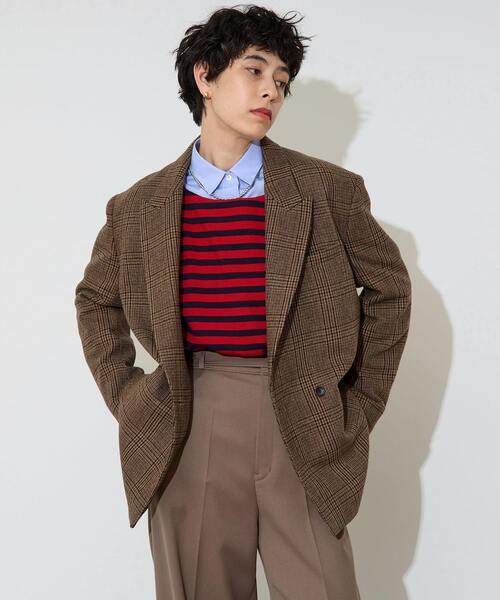 Liesse(リエス)の「ハーフミラノリブニットトップス(ニット/セーター・レディース・ブラック/ブラック×ホワイト/ホワイト・FREE)」の22枚目の写真