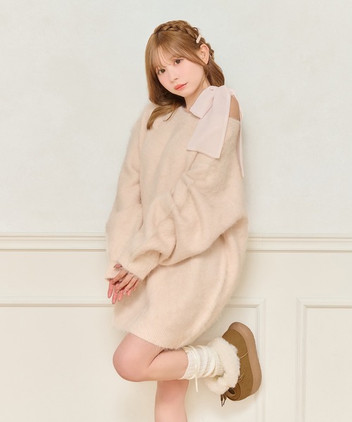 apres jour（アプレジュール）の「【リボン取り外し可能】カップ付きリボンインナー（キャミソール・レディース・オフホワイト/ブラック/ブラック系その他2/ブラック系その他・フリー/X-LARGE）」の12枚目の写真