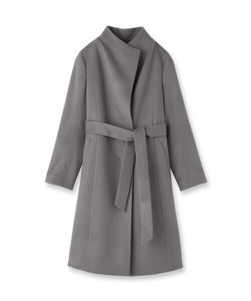 UNTITLED（アンタイトル）の「【きれいめ/スタイリッシュ】2WAYスタンドカラーロングコート（その他アウター・レディース・ベージュ/チャコールグレー/ブラック・00/01/02/03/04/42/44/46/48/50）」の4枚目の写真