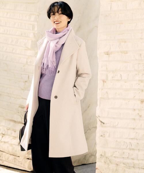 UNTITLED（アンタイトル）の「【きれいめ/スタイリッシュ】2WAYスタンドカラーロングコート（その他アウター・レディース・ベージュ/チャコールグレー/ブラック・00/01/02/03/04/42/44/46/48/50）」の11枚目の写真