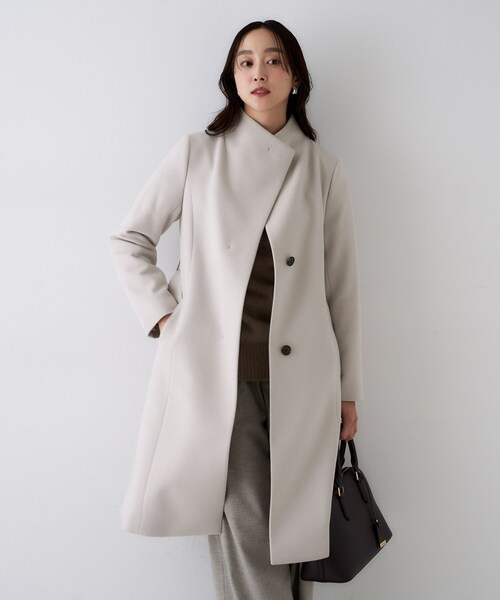 UNTITLED（アンタイトル）の「【きれいめ/スタイリッシュ】2WAYスタンドカラーロングコート（その他アウター・レディース・ベージュ/チャコールグレー/ブラック・00/01/02/03/04/42/44/46/48/50）」の14枚目の写真