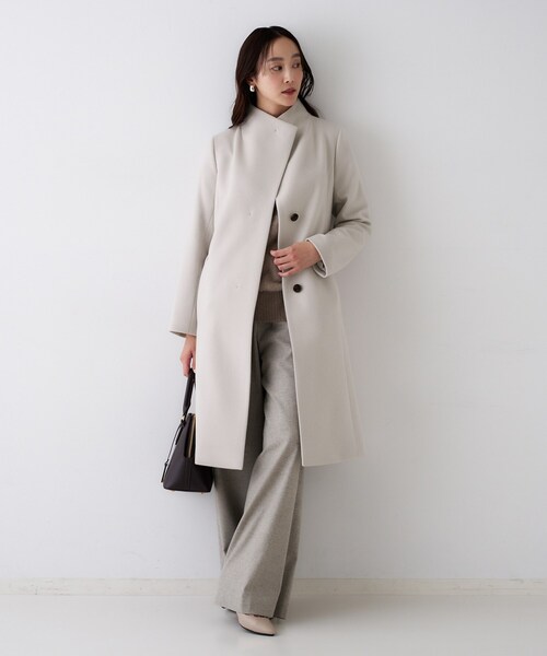 UNTITLED（アンタイトル）の「【きれいめ/スタイリッシュ】2WAYスタンドカラーロングコート（その他アウター・レディース・ベージュ/チャコールグレー/ブラック・00/01/02/03/04/42/44/46/48/50）」の17枚目の写真