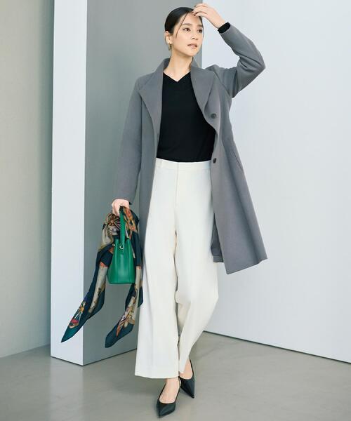 UNTITLED（アンタイトル）の「【きれいめ/スタイリッシュ】2WAYスタンドカラーロングコート（その他アウター・レディース・ベージュ/チャコールグレー/ブラック・00/01/02/03/04/42/44/46/48/50）」の19枚目の写真