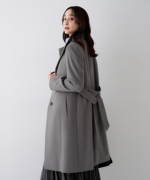 UNTITLED（アンタイトル）の「【きれいめ/スタイリッシュ】2WAYスタンドカラーロングコート（その他アウター・レディース・ベージュ/チャコールグレー/ブラック・00/01/02/03/04/42/44/46/48/50）」の21枚目の写真