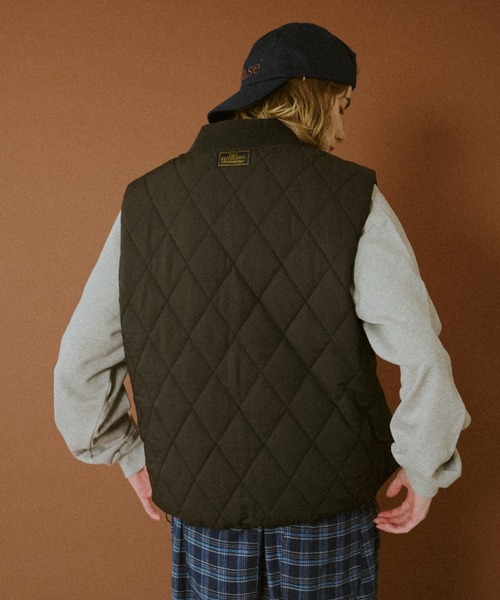 BROKEN BASE(ブロークンベース)の「Quilted Vest / キルテッドジャケット(ダウンベスト・メンズ・パープル/ブラック・MEDIUM/LARGE)」の6枚目の写真