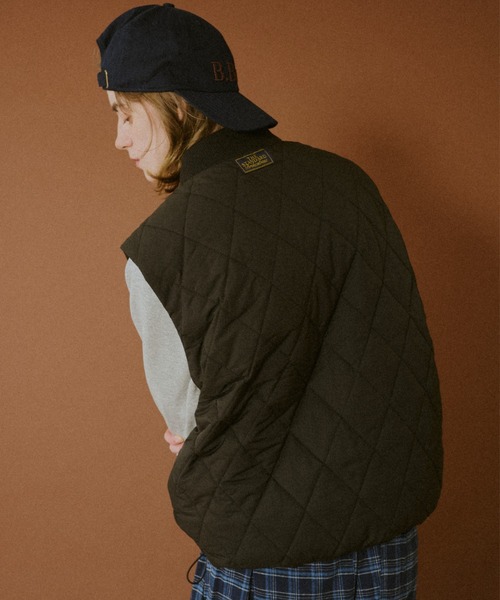BROKEN BASE(ブロークンベース)の「Quilted Vest / キルテッドジャケット(ダウンベスト・メンズ・パープル/ブラック・MEDIUM/LARGE)」の7枚目の写真