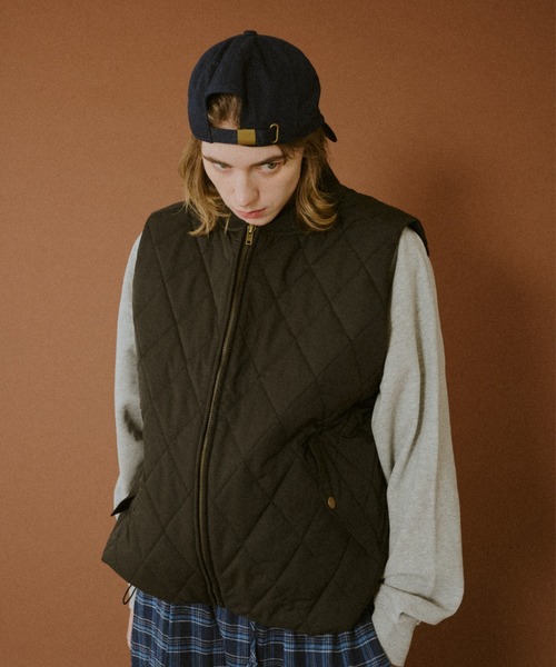 BROKEN BASE(ブロークンベース)の「Quilted Vest / キルテッドジャケット(ダウンベスト・メンズ・パープル/ブラック・MEDIUM/LARGE)」の12枚目の写真