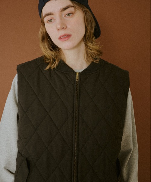BROKEN BASE(ブロークンベース)の「Quilted Vest / キルテッドジャケット(ダウンベスト・メンズ・パープル/ブラック・MEDIUM/LARGE)」の13枚目の写真