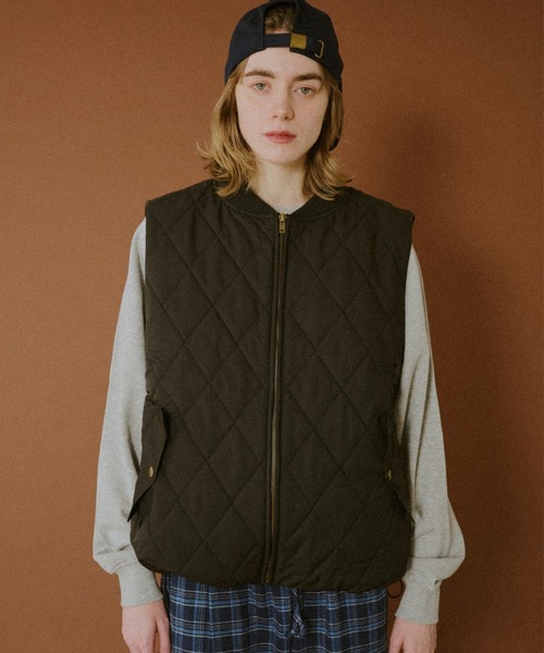 BROKEN BASE(ブロークンベース)の「Quilted Vest / キルテッドジャケット(ダウンベスト・メンズ・パープル/ブラック・MEDIUM/LARGE)」の14枚目の写真