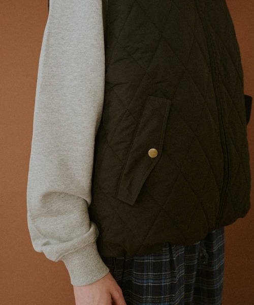 BROKEN BASE(ブロークンベース)の「Quilted Vest / キルテッドジャケット(ダウンベスト・メンズ・パープル/ブラック・MEDIUM/LARGE)」の17枚目の写真