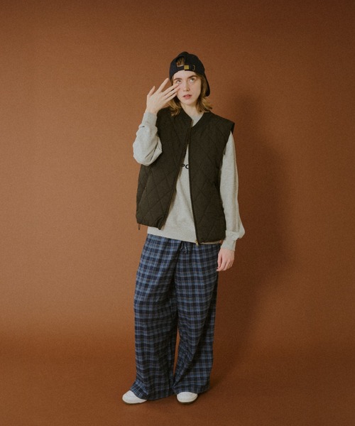 BROKEN BASE(ブロークンベース)の「Quilted Vest / キルテッドジャケット(ダウンベスト・メンズ・パープル/ブラック・MEDIUM/LARGE)」の22枚目の写真