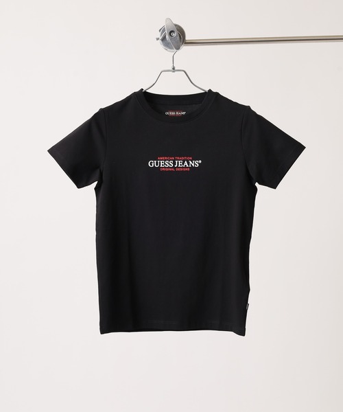 GUESS JEANS(ゲスジーンズ)の「GUESS JEANS GJ SS CN SLIM AMERICAN TR ICONIC TEE ゲス スリムフィット Tシャツ(Tシャツ/カットソー・レディース・ブラック・S/M/L)」の4枚目の写真