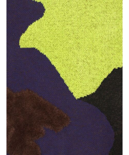 UN3D.（アンスリード）の「MIX CAMOUFLA JACQUARD TOP / ミックスカモフラジャガードドッキングトップ（ニット/セーター・レディース・ブラック/グレー・FREE）」の5枚目の写真