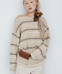 KBF | マルチボーダールーズニット(ニット/セーター)