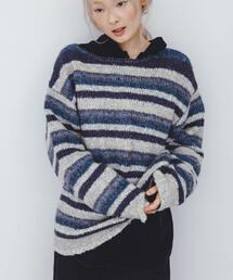 KBF | マルチボーダールーズニット(ニット/セーター)