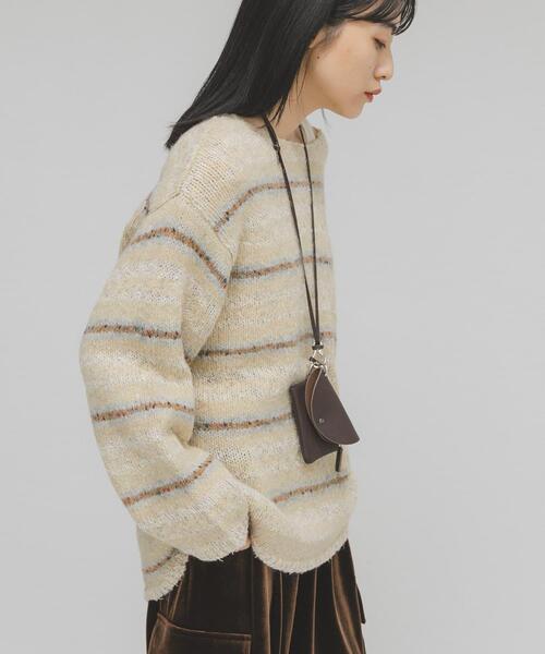 KBF（ケイビーエフ）の「マルチボーダールーズニット（ニット/セーター・レディース・ブラウン系その他/ブルー系その他/ホワイト系その他・ONE）」の19枚目の写真