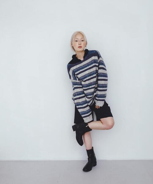 セール】マルチボーダールーズニット（ニット/セーター）｜KBF
