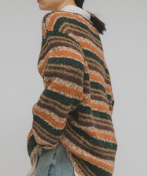 セール】マルチボーダールーズニット（ニット/セーター）｜KBF