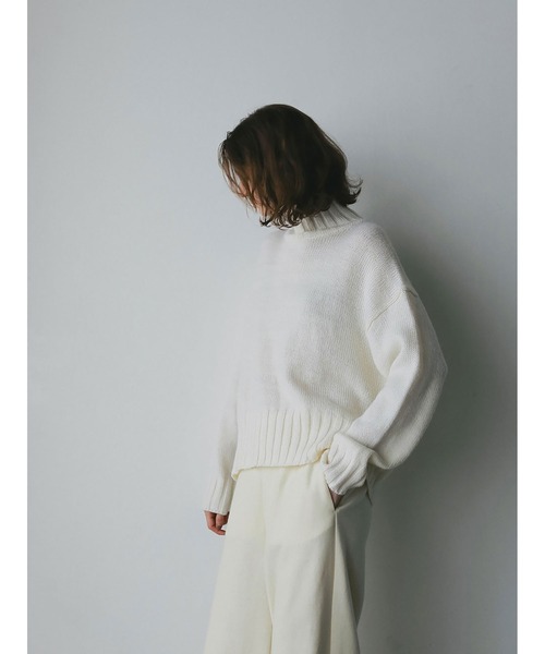 HER.(ハー)の「ハイネックニットプルオーバー(ニット/セーター・レディース・ネイビー/オフホワイト/ベージュ・フリー)」の19枚目の写真