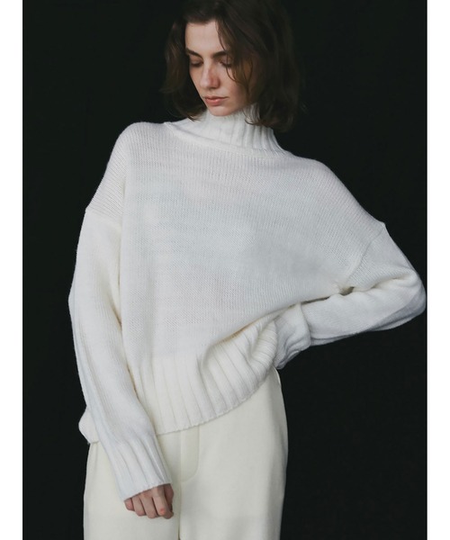 HER.(ハー)の「ハイネックニットプルオーバー(ニット/セーター・レディース・ネイビー/オフホワイト/ベージュ・フリー)」の21枚目の写真