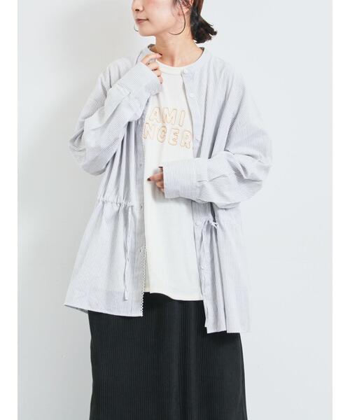 SM2(エスエムツー)の「無地柄アソートドロストブラウス(シャツ/ブラウス・レディース・オフホワイト/ブルー/キナリ・F)」の2枚目の写真