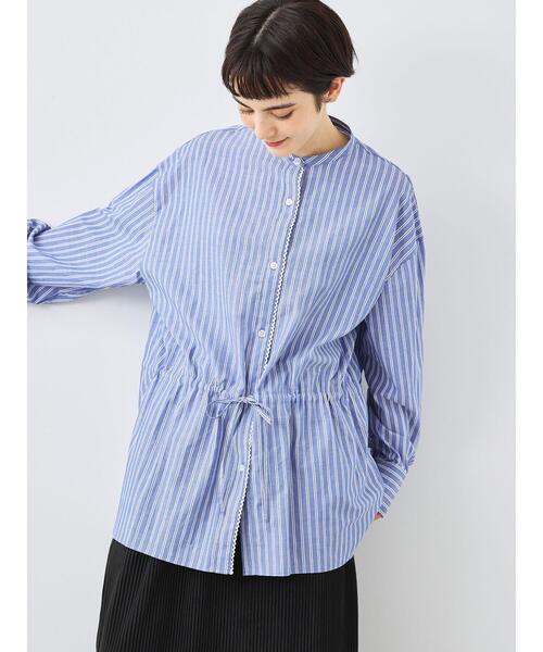 SM2(エスエムツー)の「無地柄アソートドロストブラウス(シャツ/ブラウス・レディース・オフホワイト/ブルー/キナリ・F)」の1枚目の写真