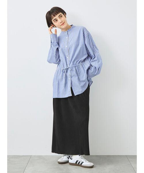 SM2(エスエムツー)の「無地柄アソートドロストブラウス(シャツ/ブラウス・レディース・オフホワイト/ブルー/キナリ・F)」の5枚目の写真