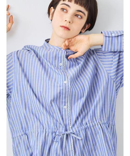 SM2(エスエムツー)の「無地柄アソートドロストブラウス(シャツ/ブラウス・レディース・オフホワイト/ブルー/キナリ・F)」の9枚目の写真