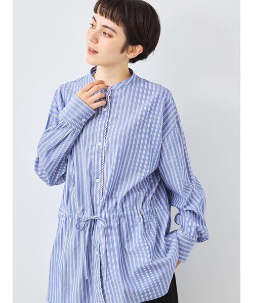 SM2(エスエムツー)の「無地柄アソートドロストブラウス(シャツ/ブラウス・レディース・オフホワイト/ブルー/キナリ・F)」の10枚目の写真