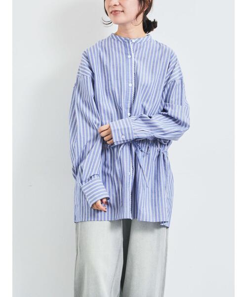 SM2(エスエムツー)の「無地柄アソートドロストブラウス(シャツ/ブラウス・レディース・オフホワイト/ブルー/キナリ・F)」の13枚目の写真