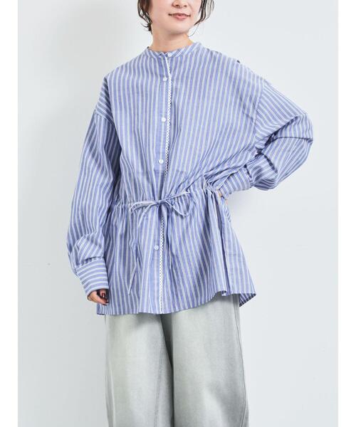 SM2(エスエムツー)の「無地柄アソートドロストブラウス(シャツ/ブラウス・レディース・オフホワイト/ブルー/キナリ・F)」の14枚目の写真