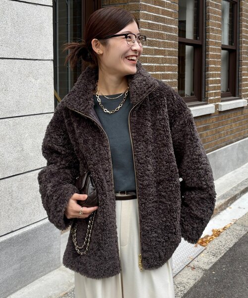 インフルエンサーOKOCHI企画】ボアブルゾン（その他アウター）｜DouDou