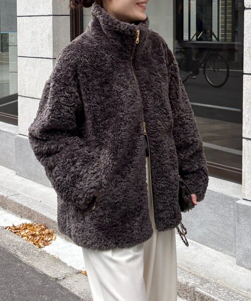 DouDou（ドゥドゥ）の「【インフルエンサーOKOCHI企画】ボアブルゾン