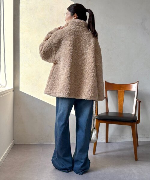 インフルエンサーOKOCHI企画　ボアブルゾン インフルエンサーOKOCHI企画】ボアブルゾン（その他アウター）｜DouDou