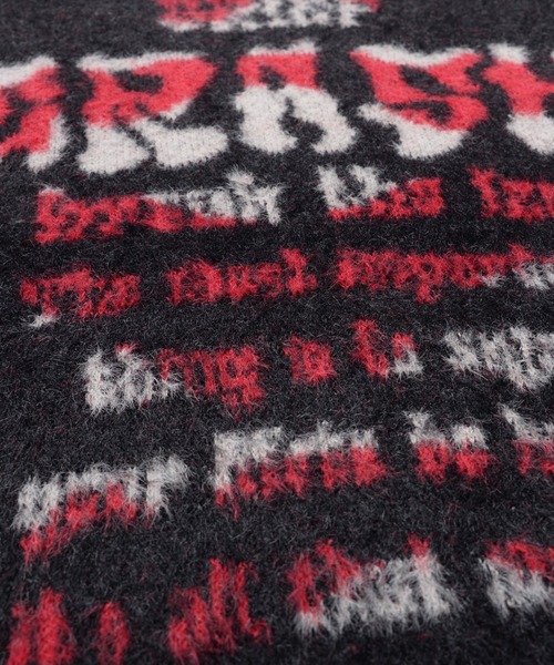 Revo.（レボ）の「オーバーサイズ グランジ ロゴプリント シャギーニット プルオーバー（ニット/セーター・メンズ・ブラック/ブラウン/オフホワイト/グレー・M/L）」の5枚目の写真