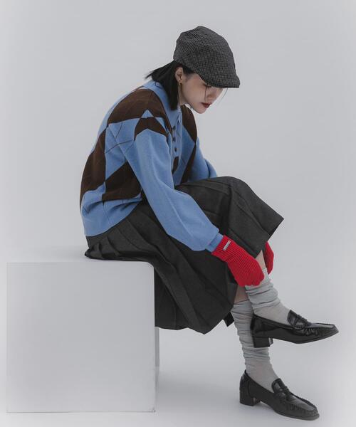 ポロシャツジャガードセーター（ニット/セーター）｜SENSE OF PLACE by