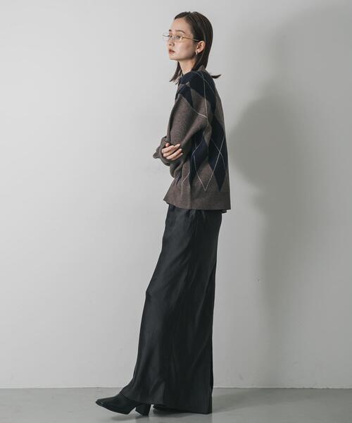 SENSE OF PLACE by URBAN RESEARCH（センスオブプレイスバイアーバンリサーチ）の「ポロシャツジャガードセーター（ニット/セーター・レディース・ブラウン系その他/グレー系その他/ブルー系その他・ONE）」の16枚目の写真