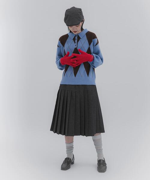 ポロシャツジャガードセーター（ニット/セーター）｜SENSE OF PLACE by