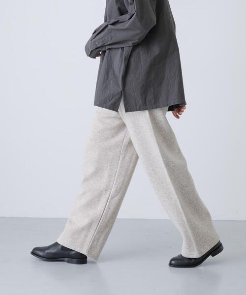 かぐれ(カグレ)の「ダブルフェイスイージーパンツ(その他パンツ・レディース・オートミール/チャコールグレー・FREE)」の2枚目の写真