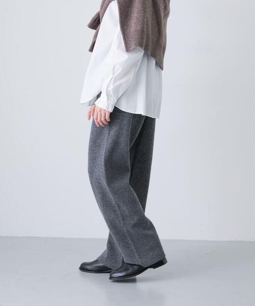 かぐれ(カグレ)の「ダブルフェイスイージーパンツ(その他パンツ・レディース・オートミール/チャコールグレー・FREE)」の14枚目の写真
